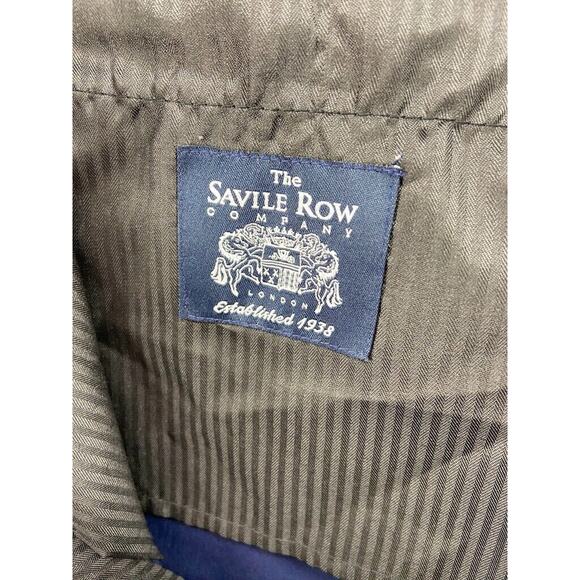 Savile Row‎ Pants Mens Sz 40W Blue Strand Straight Leg *Un-hemmed* Pockets - Picture 9 of 12